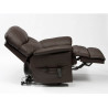 Fauteuil de relaxation Lars cuir 2 moteurs chocolat position relax