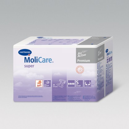 Changes complets respirants Molicare Premium soft super Small, sachet de 30
