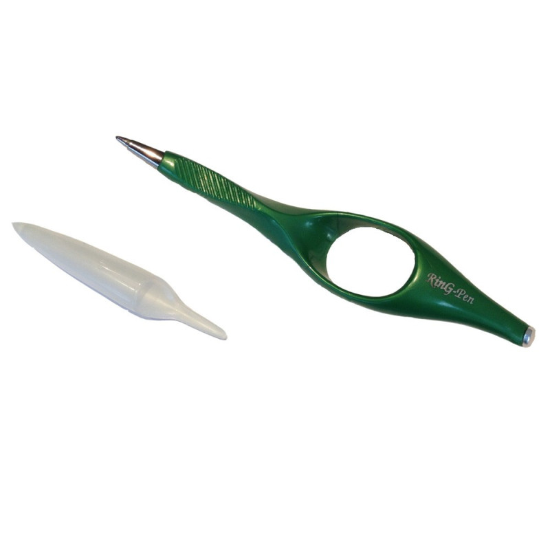 Stylo bille ergonomique RingPen petit modèle vert