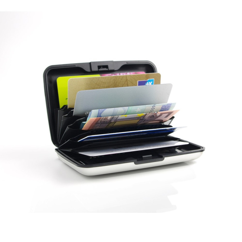 Porte cartes aluminium Ögon Designs ouvert Porte cartes aluminium Ögon Designs ouvert