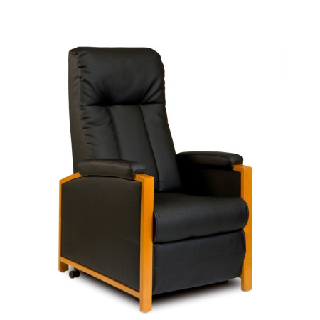 Halifax fauteuil releveur et relaxation 2 moteurs fermé noir avec manchettes