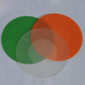 Napperon anti-dérapant rond "transparent" vert orange transparent