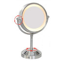 Miroir lumineux sur pied chromé x1 et x3 pivots