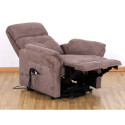 Fauteuil releveur relaxation Diamant tissu 2 moteurs taupe microfibres