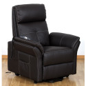 Fauteuil releveur relaxation Diamant simili cuir chocolat 2 moteurs