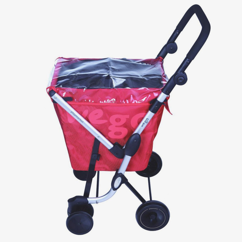 Chariot de courses We Go large ouverture rouge dessus imperméable