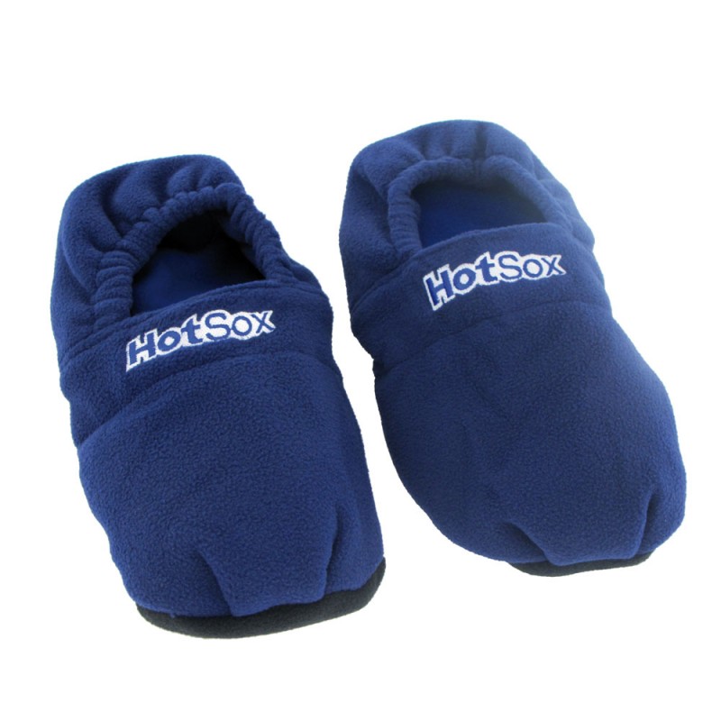 SHOP-STORY - HOT SOX BLUE : Chaussons Chauffants Micro-Ondes