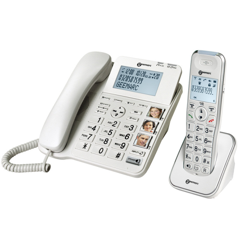 Téléphonie - Téléphone Grandes Touches Avec Répondeur + Combiné Dect -  Confort 255T - Produits Téléphonie Senior Logicom