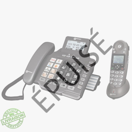 Téléphone répondeur + combiné Combidect 355