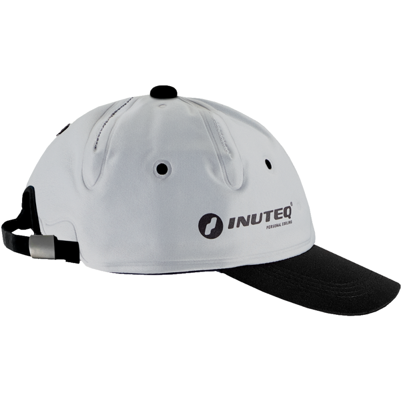 Casquette fraîcheur Anyu Gris argent de côté