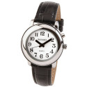 Montre parlante en cuir pour femme malvoyante