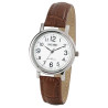 Montre étanche en cuir marron pour femme