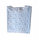 Chemise malade femme fleurette bleu