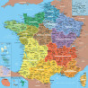 Puzzle d'art 24 grosses pièces Carte de France