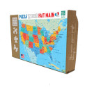 Puzzle 50 pces "Carte des USA"