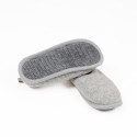 Chaussons gris pure laine