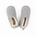 Chaussons gris pure laine