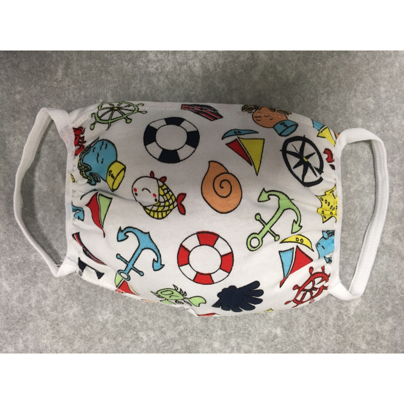 Masque tissu lavable enfant bord de mer Masque tissu lavable enfant bord de mer