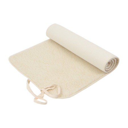 Tapis de yoga pure Laine de mérinos partiellement roulé