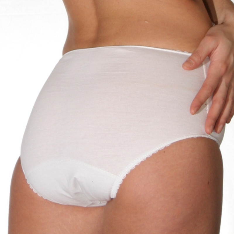 Culotte imperméable pour incontinence - Blanc uni - Taille M - Noir