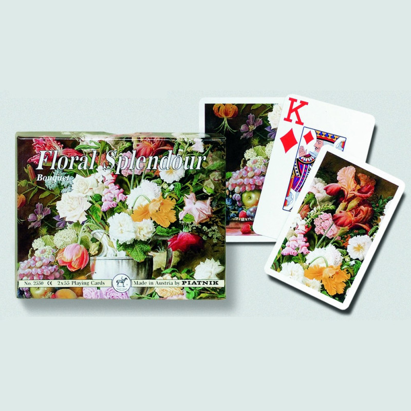 Coffret de 2 jeux de cartes très lisibles - Bouquet