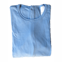 Chemise malade coton femme bleu ciel