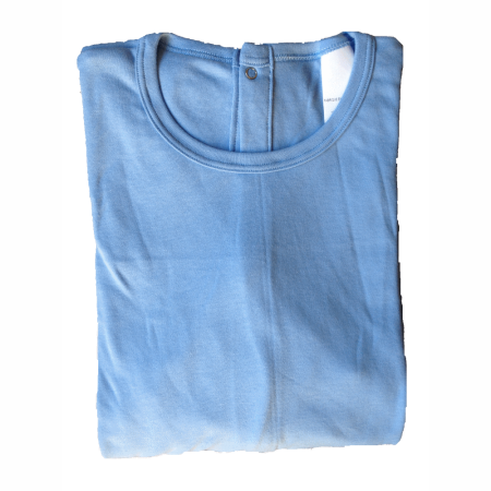 Chemise malade coton femme bleu ciel