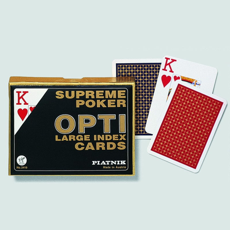 Coffret de 2 jeux de cartes très lisibles - Opti poker Coffret de 2 jeux de cartes très lisibles - Opti poker