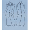 Robe dos droit aimants du 38 au 60 - schéma fermeture