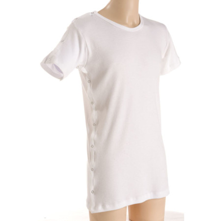 Tee-shirt médicalisé MC ouvert 1 côté femme