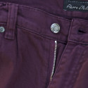 Pantalon élastiqué 4 poches avec braguette prune