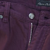 Pantalon élastiqué 4 poches avec braguette prune détail