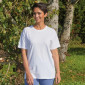 Tee-shirt 100% coton T.38 à 64 blanc
