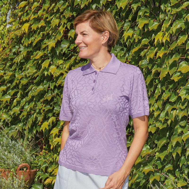 Polo 3 coloris T.38 à 72 Grande taille violet Polo 3 coloris T.38 à 72 Grande taille violet