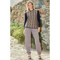 Pantalon maille taupe