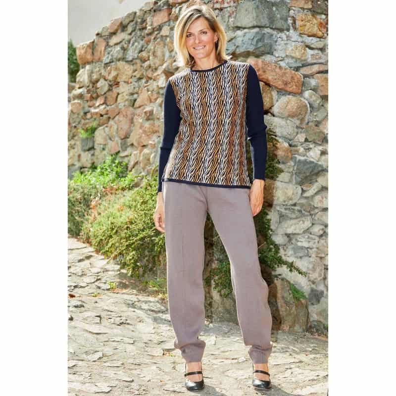 Pantalon maille taupe Pantalon maille taupe