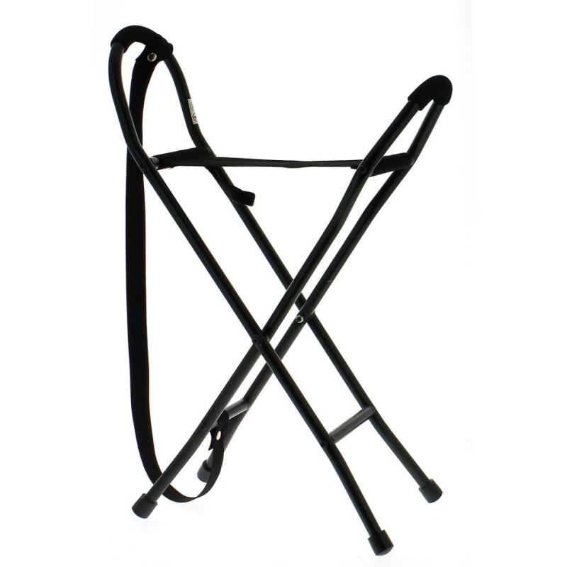 Canne-siège pliante avec assise en tissu