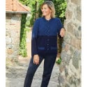 Cardigan 10% laine marine T.38 à 56