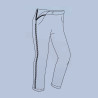 Pantalon ouverture côté du 38 au 56 schema
