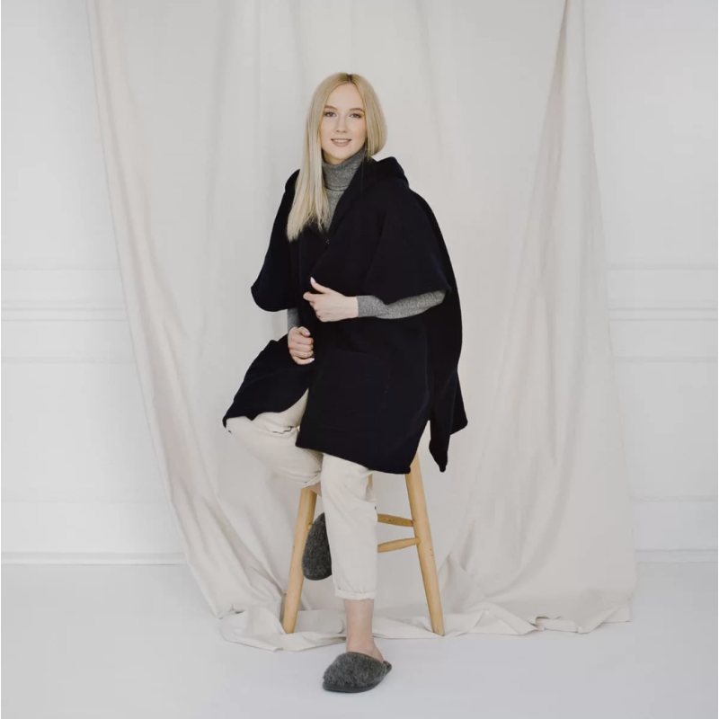 Veste intérieure enveloppante 50% merinos Veste intérieure enveloppante 50% merinos