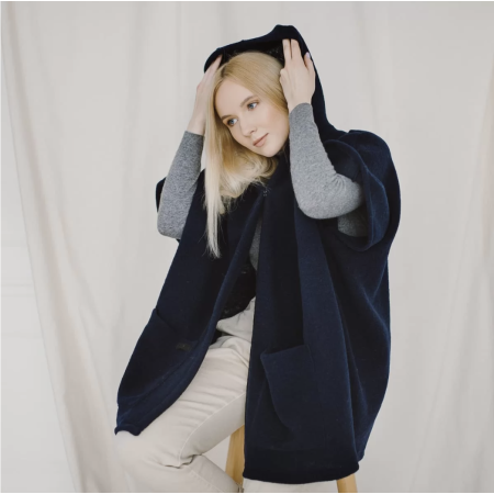 Veste intérieure enveloppante 50% merinos