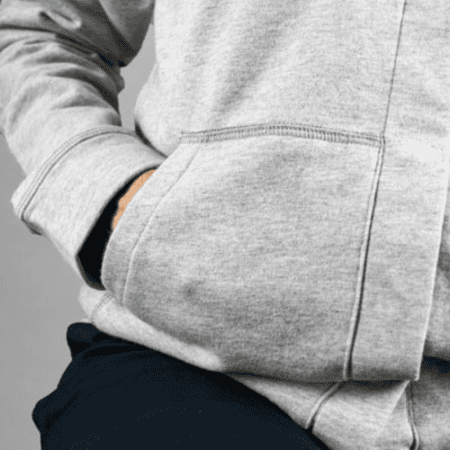 Sweat-shirt ouverture clavicule Cocoon détail poche