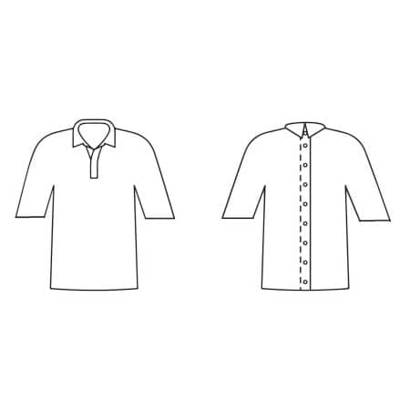 Polo ouvert dos aimants T2 à T6 - schema ouverture dos