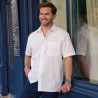Chemise unie coton pour homme  - été