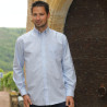 Chemise pour homme - coton - manches longues