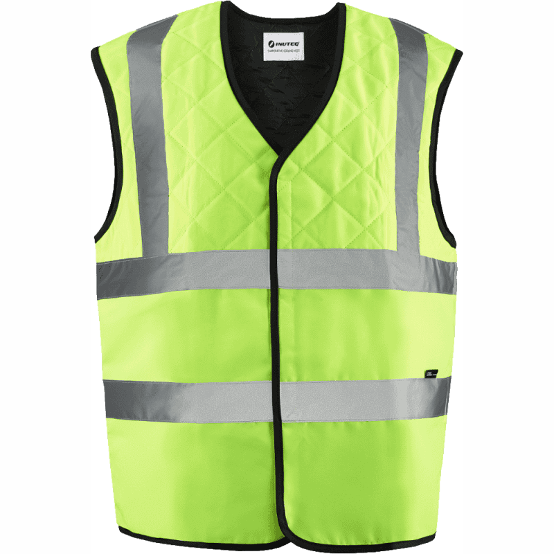 Gilet de sécurité rafraîchissant jaune de face