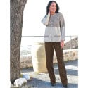 Pantalon ceinture confort T 38 à 56 marron