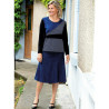 Jupe jean's ceinture élastiquée tenue