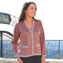 Gilet fluide rose T.38 à 56