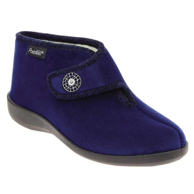 Chaussons chauds marine / bordeaux P36 à 42